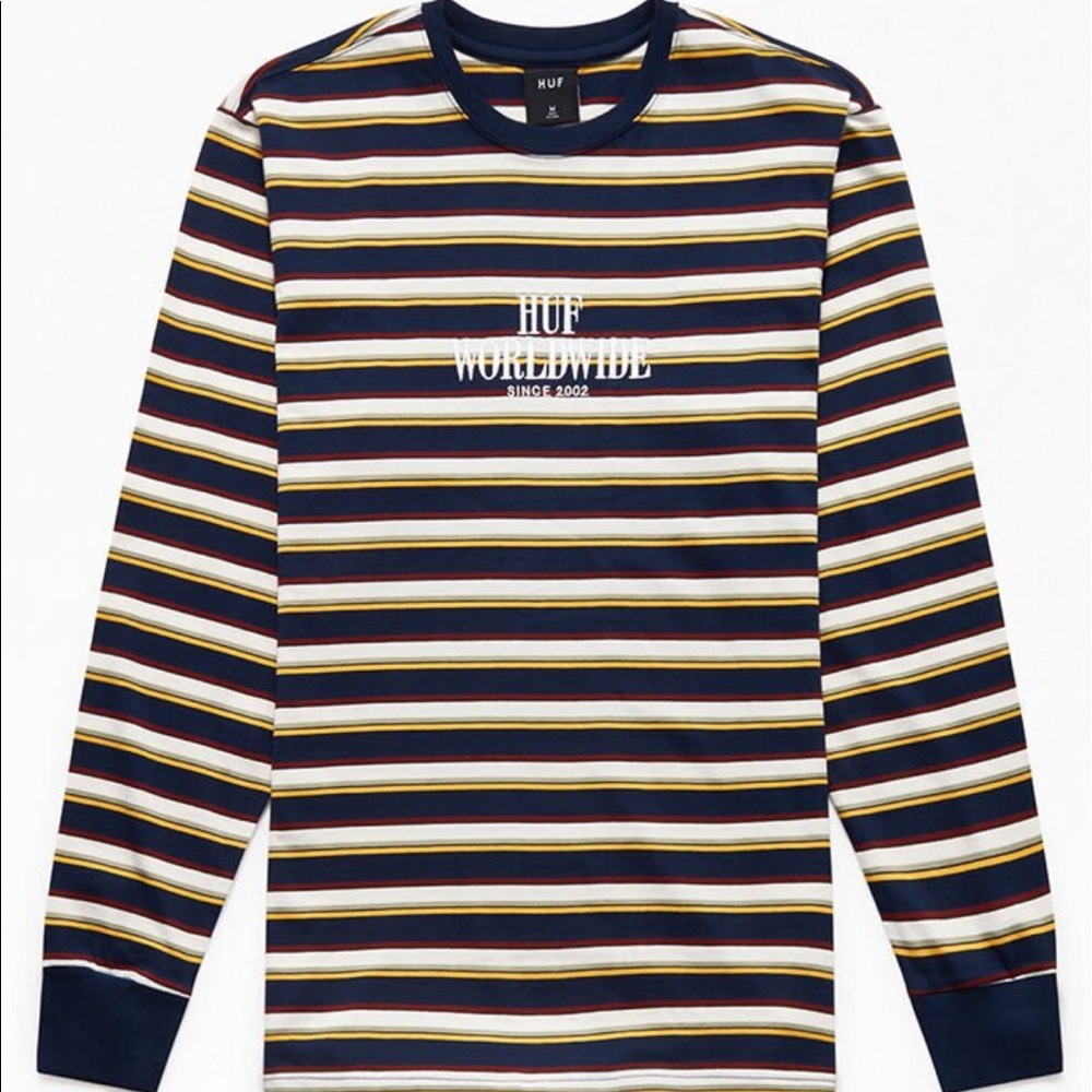 HUF-Arcadia Stripped Long Sleeve T-Shirt